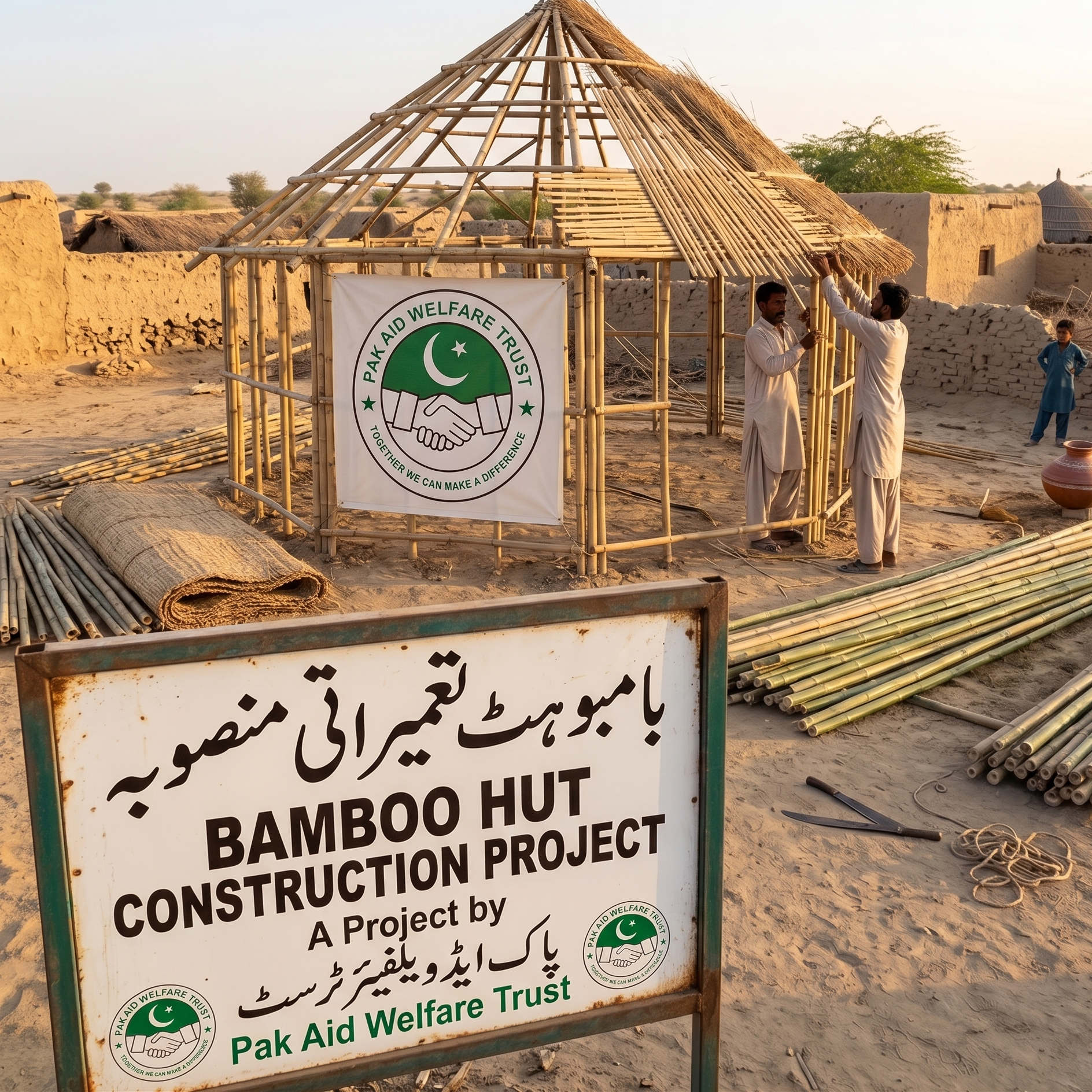 Bamboo Hut (Jhonpri) With Mud Walls